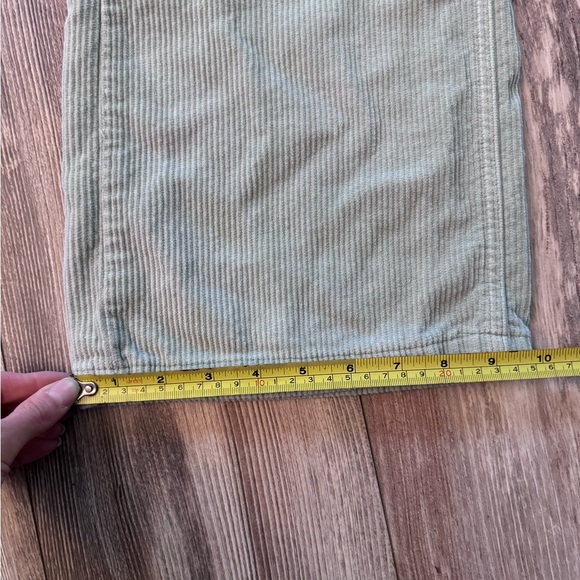 BDG Urban Outfitters High & Wide Corduroy Pants Women's 24 Green High Rise style - Picture 3 of 7